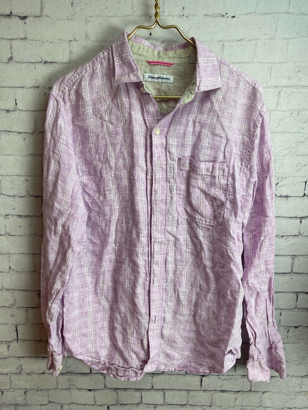 Tommy Bahama men’s medium linen long sleeve button down shirt